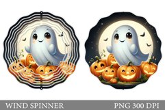 Cute Ghost Wind Spinner. Halloween Wind Spinner Sublimation Product Image 1