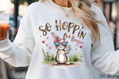 So hoppin&#039; Boujee PNG, Retro Easter Day Sublimati Product Image 1