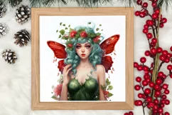 Fairy Christmas Sublimation Clipart, Fairy Christmas PNG Product Image 3
