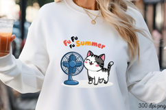 FU FU SUMMER PNG, Funny Cats Sublimation Quotes PN Product Image 3