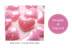 Glitter Love Hearts Tumbler Design, Valentine's Day Tumbler Product Image 3
