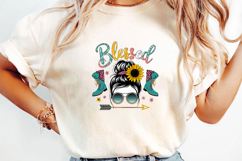 Blessed Momlife Sublimation, Retro Mama Png Product Image 3