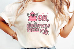 Cute Pink Christmas Tree Sublimation,Chritmas Png Product Image 3