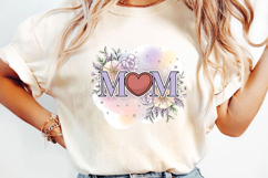 Floral Mom Sublimation, Retro Mama Png Product Image 3