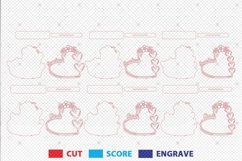 Personalized Floral Grandma Mom Heart Stand Decor SVG Product Image 2