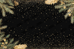 Golden Christmas Frame Background Elegant Festive Border Product Image 1