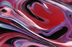 Red Black Holographic Liquid Glossy Abstract Texture Art Product Image 1