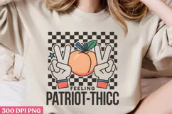 Feeling Patriot thicc PNG, 4th Of July Sublimation PNG Product Image 1