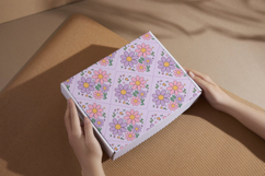 Retro Flower Seamless Pattern, Groovy Floral Pastel Design Product Image 3