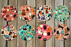Modern pets | 8 Cartoon Car coaster &amp; key chain designs Product Image 3