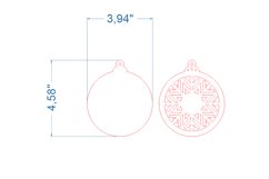 Christmas Ornament SVG laser cut file for Glowforge Product Image 4