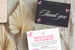 Luxury Coquette Thank You Card Template | Pink Elegant Product Image 3