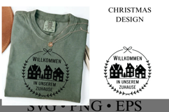 Willkommen in Unserem Zuhause Svg | Christmas Shirt Svg Product Image 1