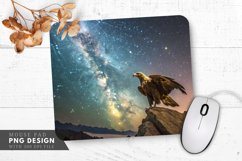 Galaxy Sky Golden Eagle Mouse Pad PNG Design Product Image 1