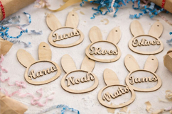 Bunny boys name tags for easter digital file download laser Product Image 3