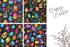 Easter Pillow Case Design, Cartoon Easter Eggs Sublimation Product Image 3