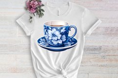 Blue Christmas Watercolor Clipart Sublimation Product Image 1