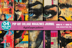 Pop Art Collage Magazines Journal Paper PNG Bundle Product Image 4