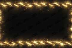 Golden Twisted Sparkle Border Frame Luxury Light Background Product Image 1