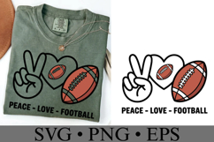 Peace Love Football Svg | Game Day Svg | Shirt Svg Product Image 3