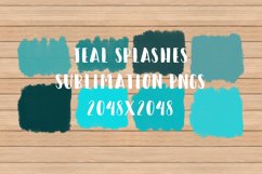 Shades of Teal Sublimation Color Splashes Product Image 1