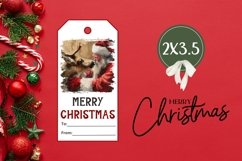 Christmas Gift Tag Designs, Watercolor Santa Claus Gift Tag Product Image 3