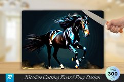 Black Horse Cutting Cutting Board PNG Design Product Image 1