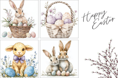 Watercolor Easter Pillow Designs, Easter Lamb Pillow PNG Product Image 3