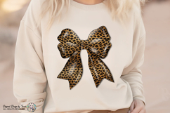 Leopard Bow PNG Chic Animal Print Fashion Ribbon Design Product Image 4