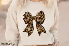 Leopard Bow PNG Chic Animal Print Fashion Ribbon Design Product Image 4