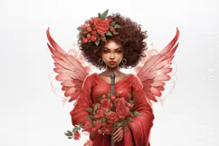 Christmas Angel Sublimation Clipart PNG Product Image 3
