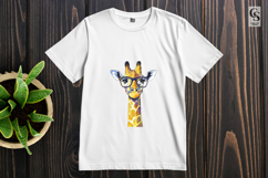 Giraffe With Glasses Clipart Sublimation PNG Product Image 3