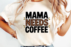Mama Needs Coffee Sublimation, Retro Mama Png Product Image 3