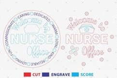 Welcome to Nurse Office Round Sign SVG, Gift for Nurse Product Image 2