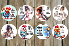 Good Morning | coffee Car coaster &amp; key chain design Product Image 3