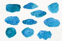 Frozen effect watercolor brush strokes, Blue strokes Product Image 3
