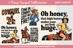 Pinup Cowgirl Sublimation Bundle PNG Product Image 3