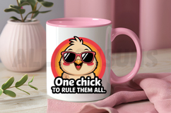 Funny Chick Cartoon Wearing Sunglasses With Meme Phrase Product Image 3