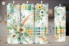 4 Summer Tartan Tumbler Wrap Sublimation, 20 oz Product Image 4