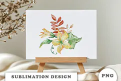 Watercolor Autumn Bouquet png Product Image 3