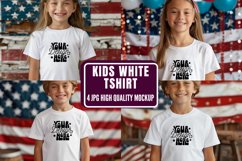 4th of July Kids T-shirt Mockup, Kids Sweater Mockup Product Image 1