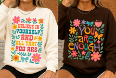 Be Kind Floral SVG Positive Affirmation Quote PNG Product Image 3