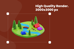 3D Isometric Camping Pack Product Image 3