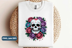Floral Skull Sublimation, Halloween Sublimation png design Product Image 1