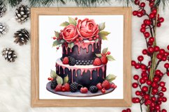 Christmas Cake Clipart, Christmas Cake Clipart Product Image 3