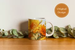 Sunflowers Mug Sublimation Design PNG, 11 & 15oz mug Product Image 3