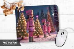 Festive Nutcrackers and Christmas Trees Mouse Pad PNG Product Image 1