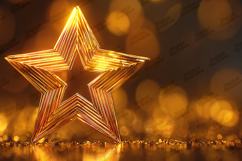 Golden Star Decor Background for Christmas and New Year Product Image 1