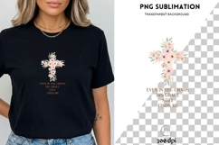 Christian Cross PNG | Floral Cross Design | His Grace Still Product Image 3
