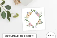 Watercolor Garden floral Frame png Product Image 3
